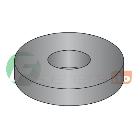 Newport Fasteners Flat Washer, For Screw Size 1/4" , Steel Black Zinc Finish, 25 PK 141994